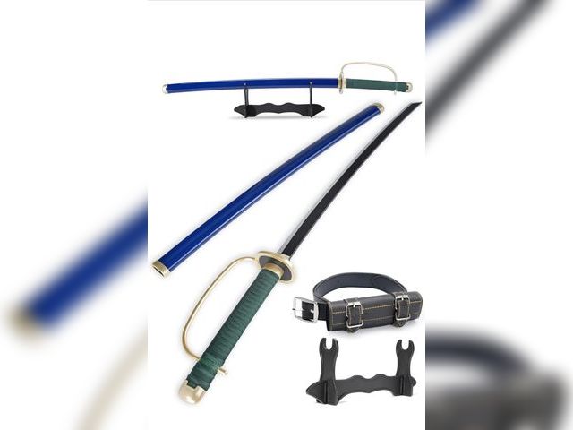 Lot 96-176790 - Cold Blade Toy Sword - 41 inches Toy Katana Replica with Holster Belt and Display Stand - Sword with...