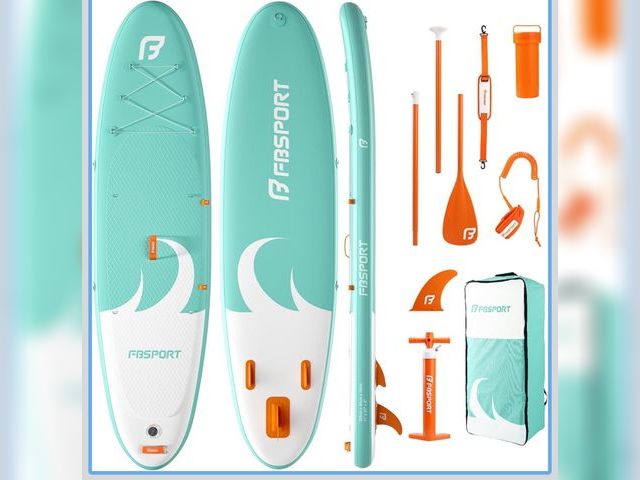 Lot 96-170976 - FBSPORT 11' Premium Stand Up Paddle Board, Yoga Board with SUP Accessories &amp; Carry Bag | Wide St...