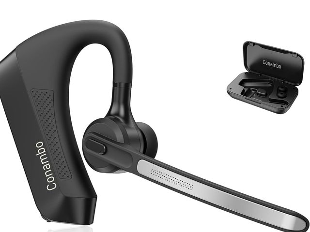 Lot 96-190946 - Conambo K21 Bluetooth Headset V5.1, Bluetooth Earpiece with CVC 8.0 Dual Mic Noise Cancelling Wirele...