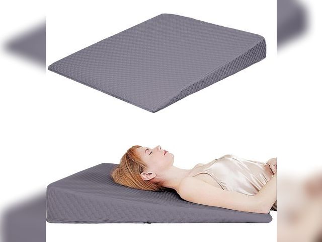 Lot 96-170368 - Wedge Pillow, Bed Wedge Pillows for Sleeping, Snoring, Back Support, After Surgery, Foam Triangle Pi...