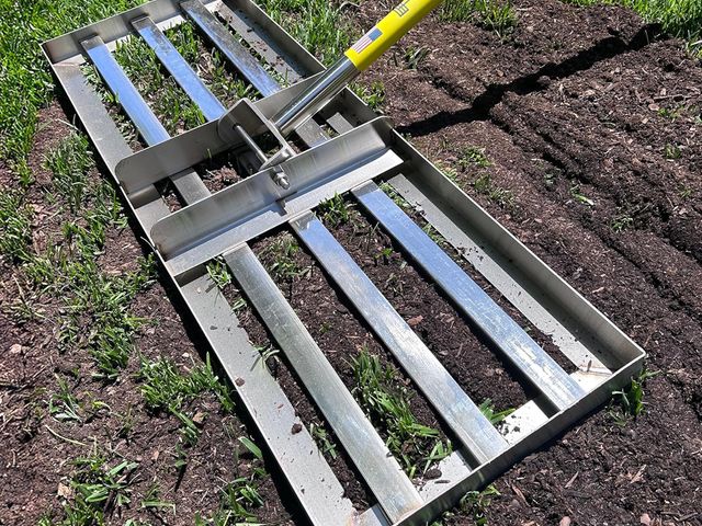 Lot 96-181720 - Rocklin™ Lawn Leveling Rake | Levelawn Tool | Level Soil or Dirt Ground Surfaces Easily | 30” x 10” ...