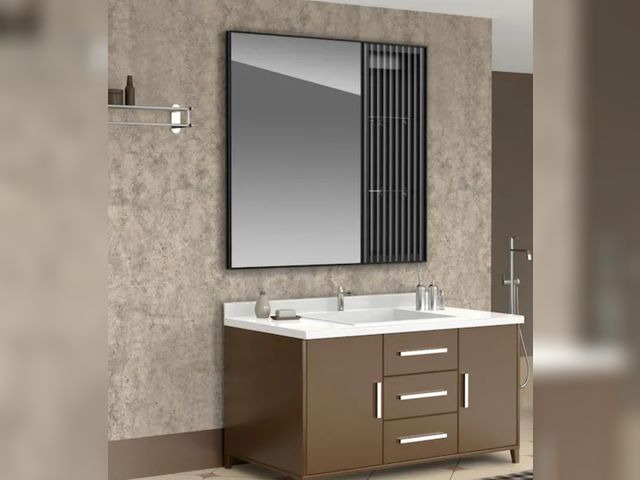 Lot 96-182008 - tunuo
28 in. W x 26 in. H Rectangular Aluminum Alloy Recessed Medicine Cabinet with Mirror in Black