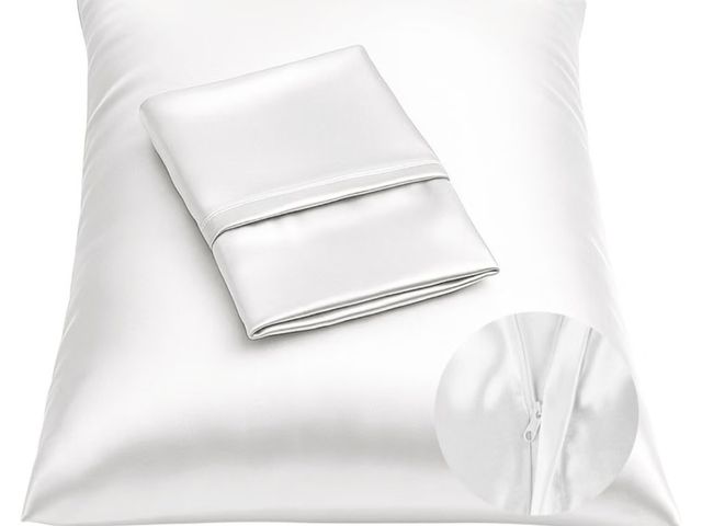 Lot 96-230866 - BLISSFORD Satin Pillowcase with Zipper for Hair and Skin Care, Feels Soft and Cool Like a Silk Pillo...