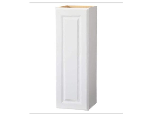 Lot 96-218879 - Hampton Bay Hampton 12 in. W x 12 in. D × 36 in. H Assembled Wall Kitchen Cabinet in Satin White MSR...
