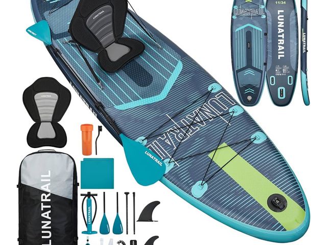 Lot 96-165235 - Inflatable Stand Up Paddle Board (SUP) – Portable &amp; Lightweight for Yoga, Surfing, Family Fun | ...