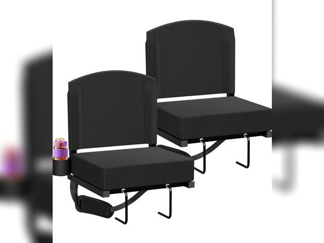 Lot 96-187889 - Dayacoco Stadium Seats with Back Support, Portable Bleacher Seat for Bleachers Hold up 400lbs, Wide ...