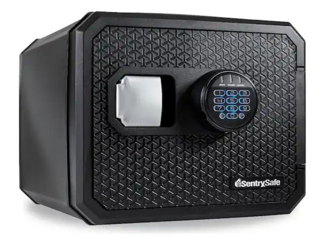 Lot 96-162407 - SentrySafe
0.81 cu. ft. Waterproof and Fireproof Safe for Home with Backlit Digital Keypad and Adjus...