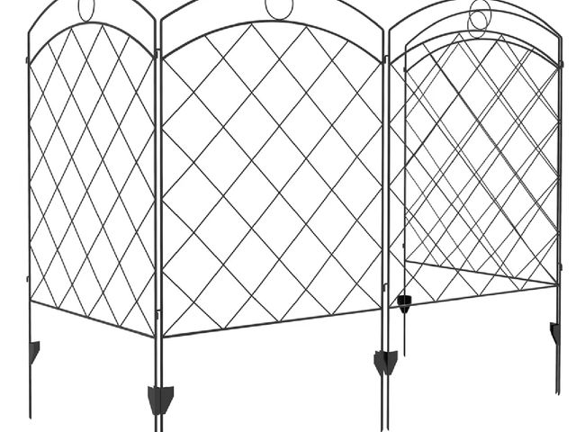 Lot 96-159574 - Outsunny 4 Pack Garden Fencing for Yard, Decorative Fence Panels as Animal Barrier and Flower Edging...