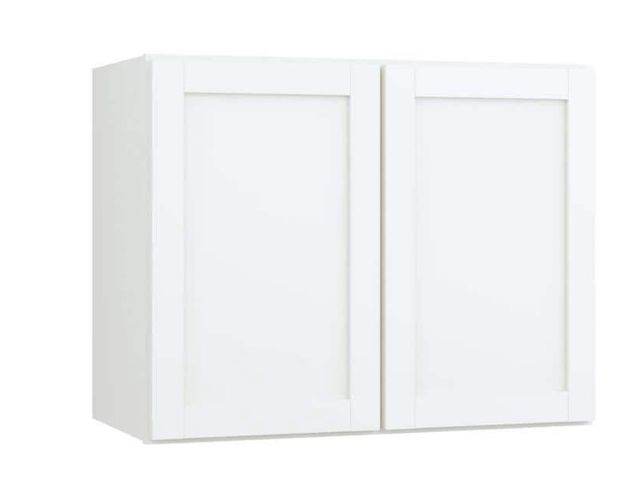 Lot 96-180011 - Hampton Bay Courtland 30 in. W x 12 in. D x 18 in. H Assembled Shaker Wall Bridge Kitchen Cabinet in...