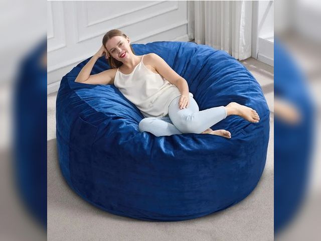 Lot 96-160601 - 5FT Bean Bag Chair Bean Bag Chairs for Adults Giant Bean Chairs with Velvet Cover, Memory Foam BeanB...