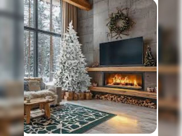 Lot 96-191644 - 6.5 ft. Festive Mixed Pine Flocked LED
Pre-Lit Artificial Christmas Tree New