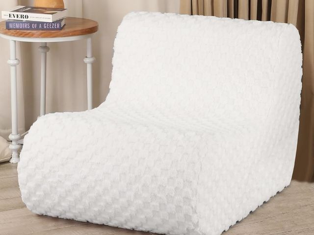 Lot 96-181247 - Bean Bag Chairs for Adults, Comfy Floor Sofa with Memory Foam, Giant Bean Bag Couch for Living Room ...