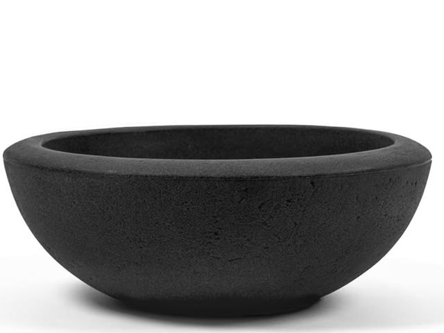 Lot 96-163781 - ARBORA 26" Santorini Bowl Polyresin Indoor and Outdoor Planter with Classic Black Finish - Durable, ...