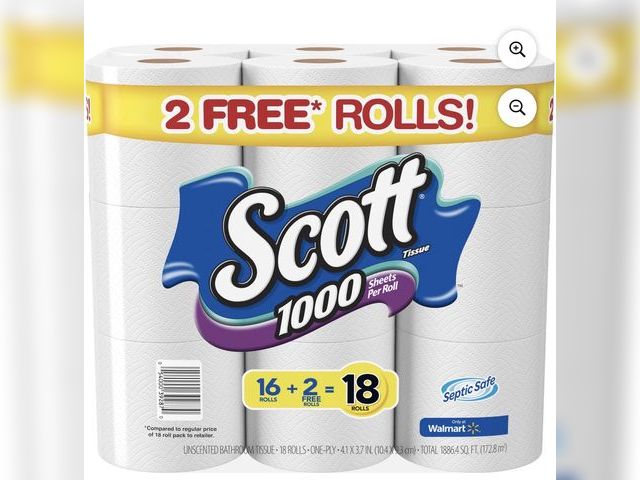 Lot 96-195124 - Scott Unscented Bathroom Tissue, 1000 sheets, 18 rolls New