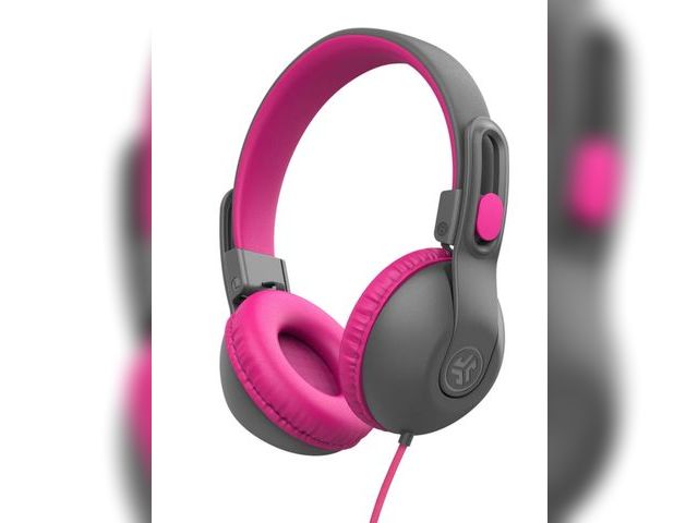 Lot 96-164662 - JLab JBuddies Studio 2 Kids On-ear Headphones, Gray/Pink
New, damaged box
