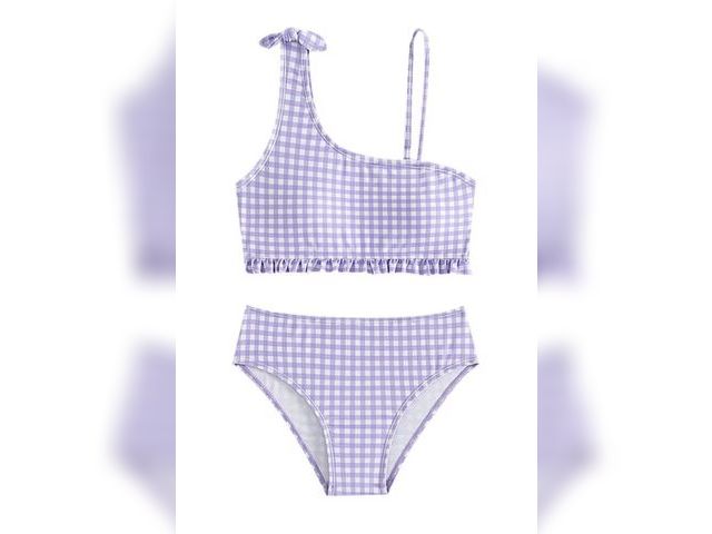 Lot 96-232918 - Girls Tankini Set Baby Swimsuit Toddler Girl Bathing Suit Summer Stripe Bikini Set Beach Two Piece S...