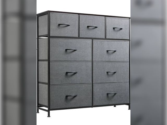 Lot 96-181110 - WLIVE 9-Drawer Dresser, Fabric Storage Tower for Bedroom, Hallway, Entryway, Closet, Tall Chest Orga...