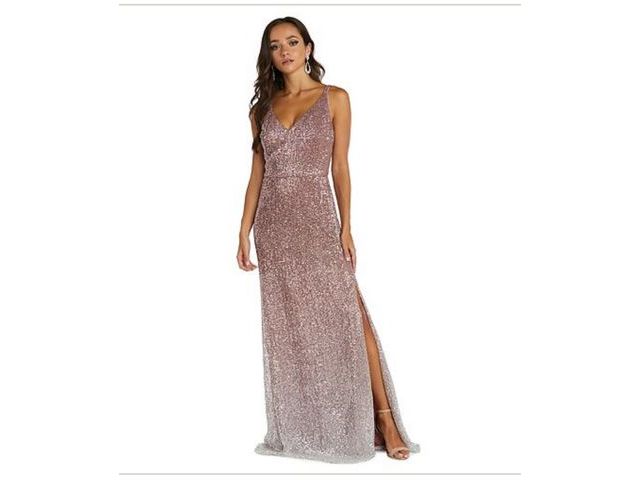 Lot 96-178949 - Women's Nightway Sequin Evening Gown Size 14 MSRP $149 New