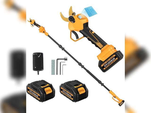 Lot 96-187541 - 2-in-1 Pole Pruning Shears Cordless, 1.6" Cutting Diameter Electric Pruning Shears with Extension Po...