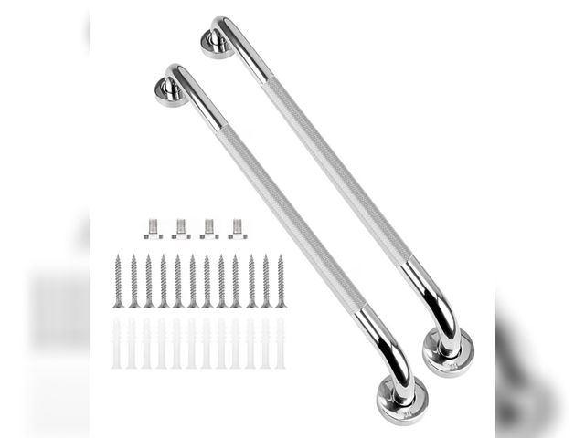 Lot 96-188037 - supregear Grab Bars for Bathtubs and Showers (2-Pack), Anti-Slip Stainless Steel Bathroom Safety Han...