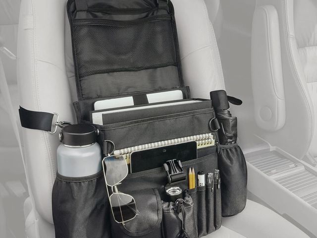 Lot 96-178086 - Car Organizer Front Seat: Portable Large Capacity Car Organizers and Storage With Laptop Storage Adj...