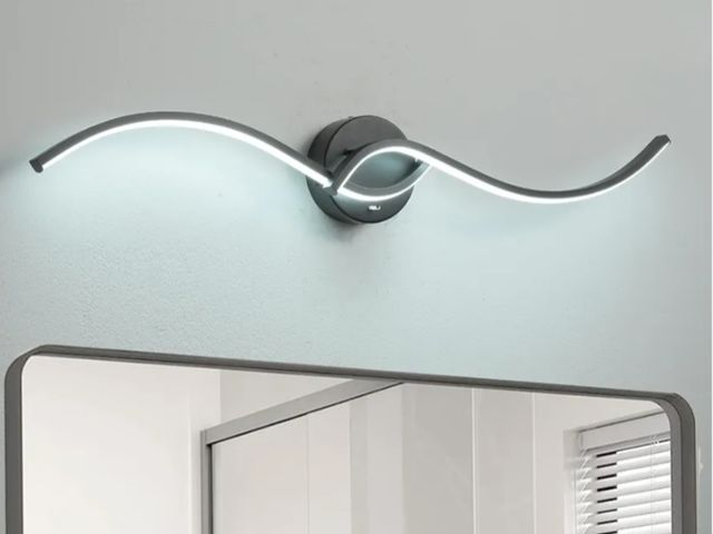 Lot 96-190495 - vivihobb Modern Dimmable LED Vanity Lighting,Bathroom Light Fixture Over Mirror,Black,32 Inch,30W,3C...