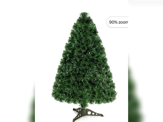 Lot 96-192297 - Costway 3Ft Pre-Lit Fiber Optic PVC Christmas Tree Tabletop Plastic New