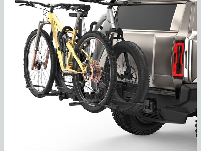 Lot 96-183517 - 2-Bike Rack Hitch Mount, Fits E-Bikes, Fat Tires up to 5", 160lbs Tilting Hitch Mount Platform Rack ...