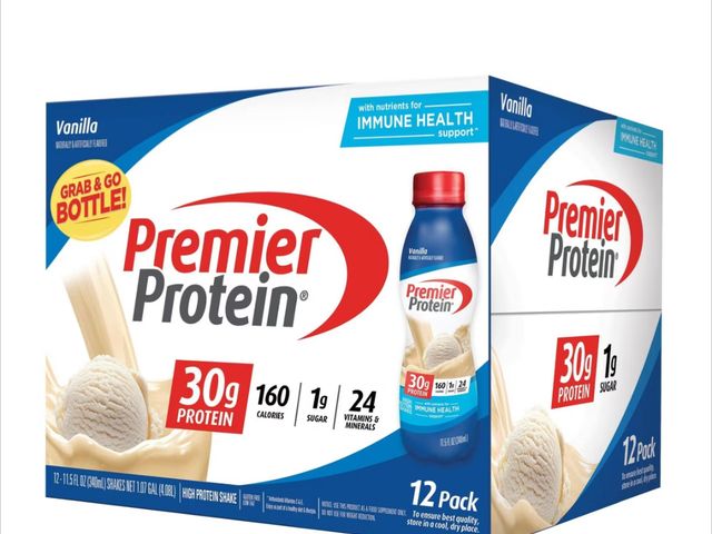 Lot 96-178145 - Premier Protein Nutritional Shake - Vanilla - 11.5oz/12ct exp 08 Oct 2025