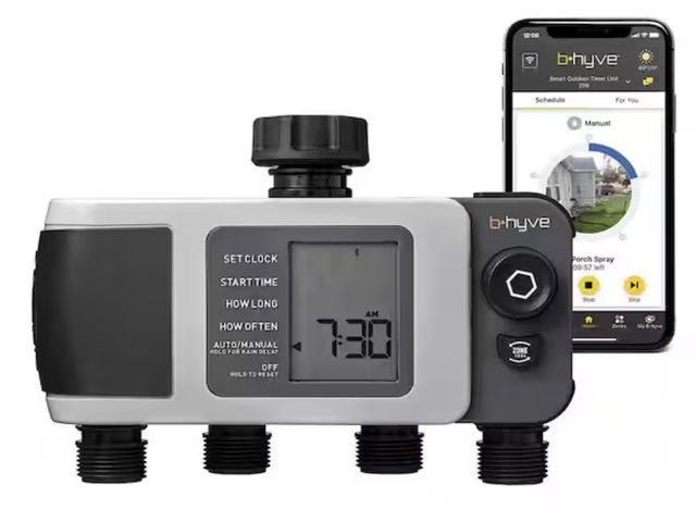 Lot 96-221899 - Orbit B-hyve XD Bluetooth 4-Outlet Hose Watering Timer Sprinkler Timer Used