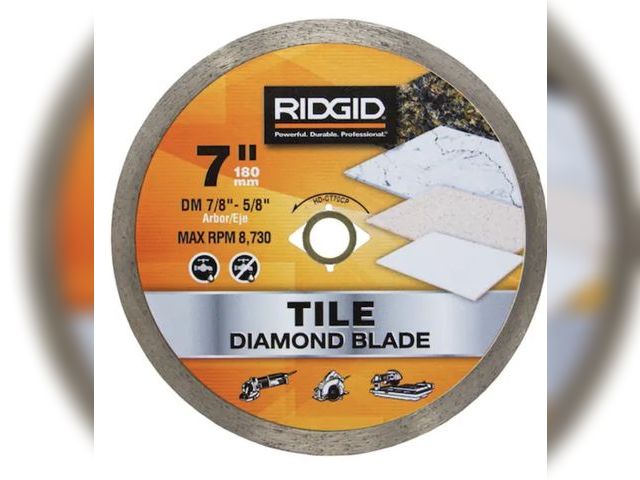 Lot 96-222336 - RIDGID 7 in. Continuous Tile Diamond Blade

New