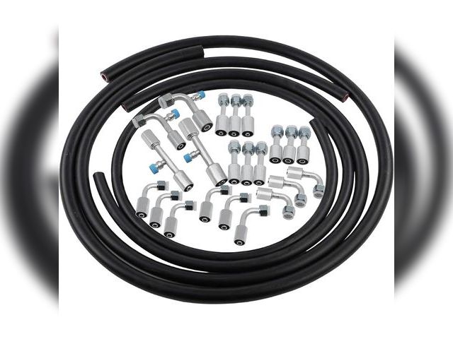 Lot 96-181498 - 25Pcs Air Conditioner Hose and Connector Set,Including 6.5-ft #6,#8,#10 Air Conditioner Hoses and #6...