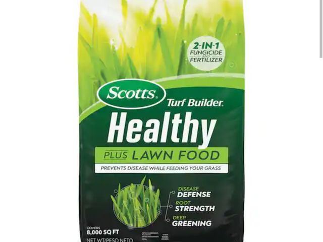 Lot 96-191444 - Scotts Turf Builder 27.40 lbs. 8,000 sq. ft. Healthy Plus Lawn Food, 2-in-1 Fungicide and Fertilizer...