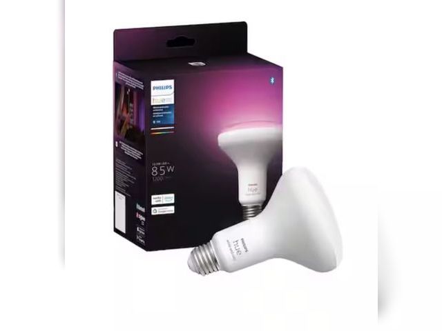 Lot 96-211941 - Philips Hue 65-Watt BR30 Smart LED Color Changing Light Bulb with Bluetooth (1-Pack)
New