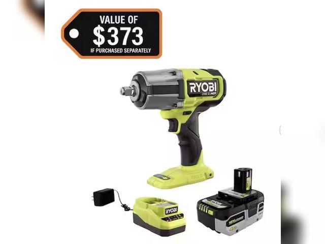 Lot 96-212090 - RYOBI
ONE+ 18V Brushless Cordless 4-Mode 1/2 in. High Torque Impact Wrench Kit with 4.0 Battery and ...