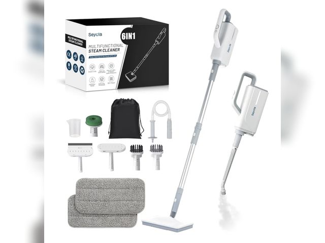 Lot 96-171162 - Steam Mop for Floor Cleaning, Steam Cleaner for Home with Handheld 6-in-1 Multi-function Attachments...