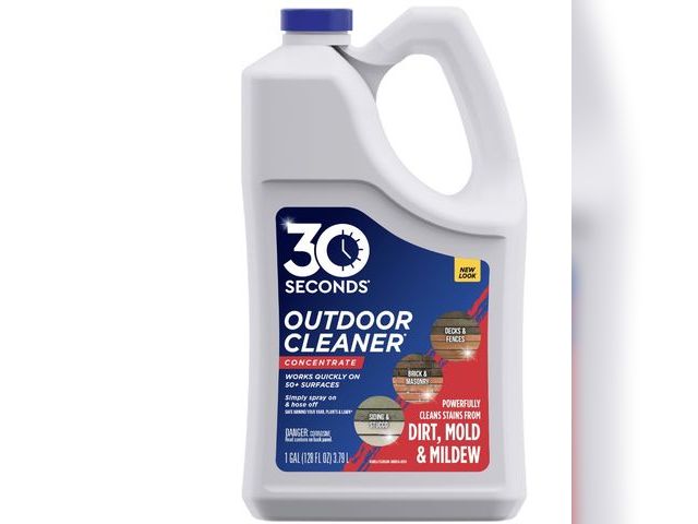 Lot 96-182161 - 30 SECONDS Outdoor Cleaner - Cleans Stains Caused by Algae, Mold and Mildew, 1 Gallon Concentrate

N...