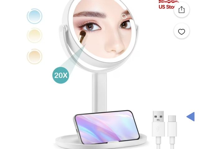 JDCBidding.com - Lot 96-157237 - LED Mirror With Phone Holder ...