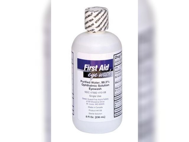 Lot 96-182217 - Green Guard First Aid &amp; Safety: Eye
Wash Solutions (8oz Bottle)

New