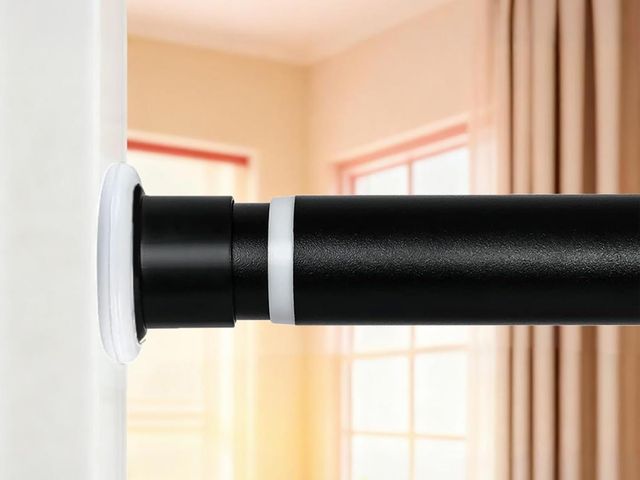 Lot 96-173747 - Tension Curtain Rod 122 to 162 Inches (10.2 to 13.5 ft), 1.26" Diameter Spring Adjustable Heavy Duty...