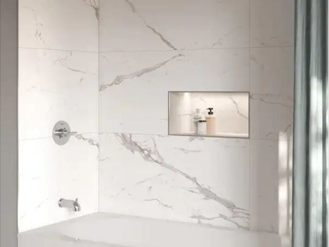 Lot 96-198599 - Approximately 604 ft² Corso Italia Impero Prestige White Matte 24 in. x 48 in. Marble Look Porcelain...