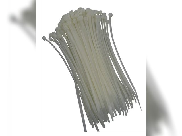 Lot 96-178628 - QualGear CT4-W-100-P Self-Locking Cable Ties, 8-Inch, White 100/Poly Bag
New