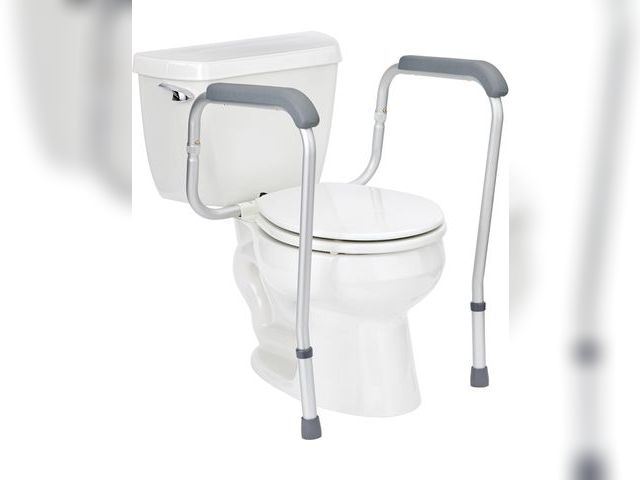Lot 96-177688 - Medline Toilet Safety Rail For Seniors with Easy Installation, Height Adjustable Toilet Safety Frame...