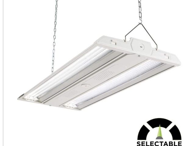 Lot 96-190753 - Commercial Electric 2.3 ft. 1000-Watt Equivalent
Linear White LED High Bay Light Adjustable Beam
Sel...