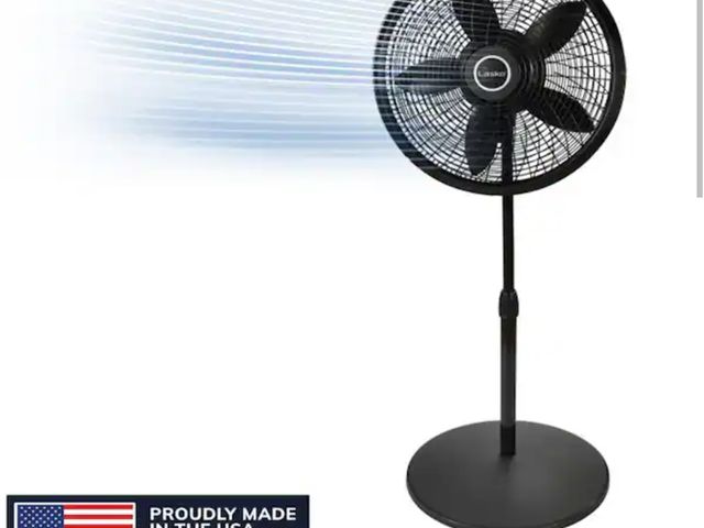 Lot 96-232536 - Lasko Cyclone 18 in. 3 Speed Oscillating Pedestal Fan for Home in Black with Adjustable Height, Tilt...