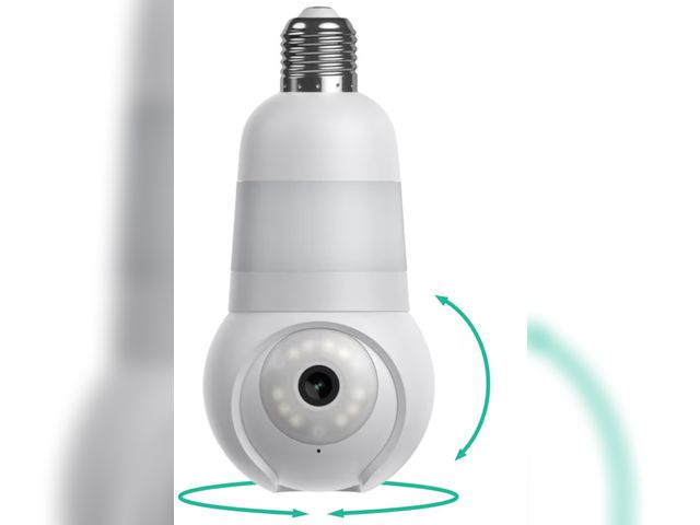 Lot 96-190816 - Luna Light Bulb Security Cameras Wireless Outdoor Indoor, 360° Pan Tilt, Color Night Vision, LED Bul...