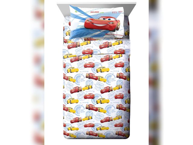 Lot 96-233214 - Jay Franco Kids Sheet Cartoon Set with Fitted, Flat Sheets &amp; Pillow Cover - Ultra-Soft Bedding w...