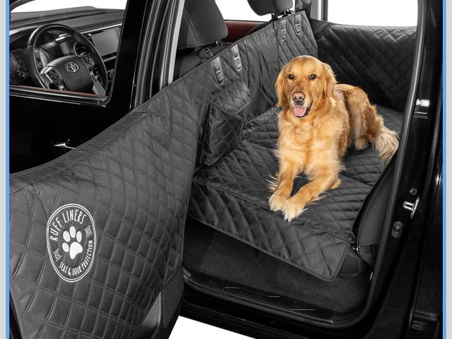 Lot 96-176353 - Ruff Liners Large Back Seat Extender for Dogs – As Seen on Shark Tank – Flat Bridge Platform for Ful...