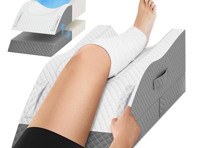 Lot 96-169536 - Elevation Pillows for Leg After Surgery, Memory Foam Adjustable Leg Wedge Pillow for Injury or Rest,...