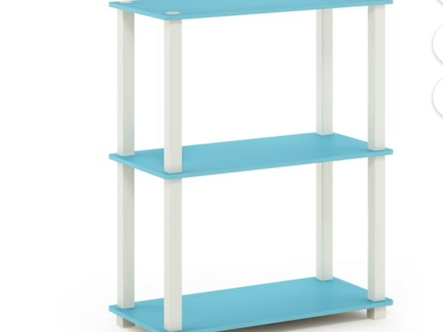 Lot 96-190068 - Furinno Turn-S-Tube 3-Tier Compact Multipurpose Shelf Display Rack with Square Tube new